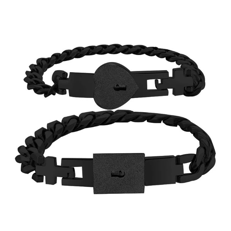 Lock and Key Bracelet (2 Pc)